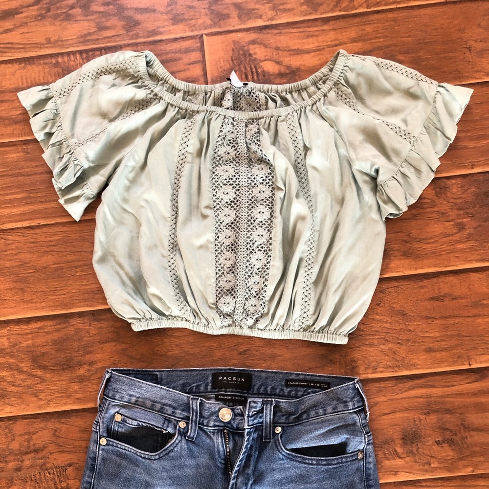 Off the shoulder crop top